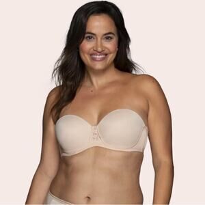 NWT Vanity Fair Beauty Back Underwire Smoothing Strapless Bra Beige
Size 42DDD
